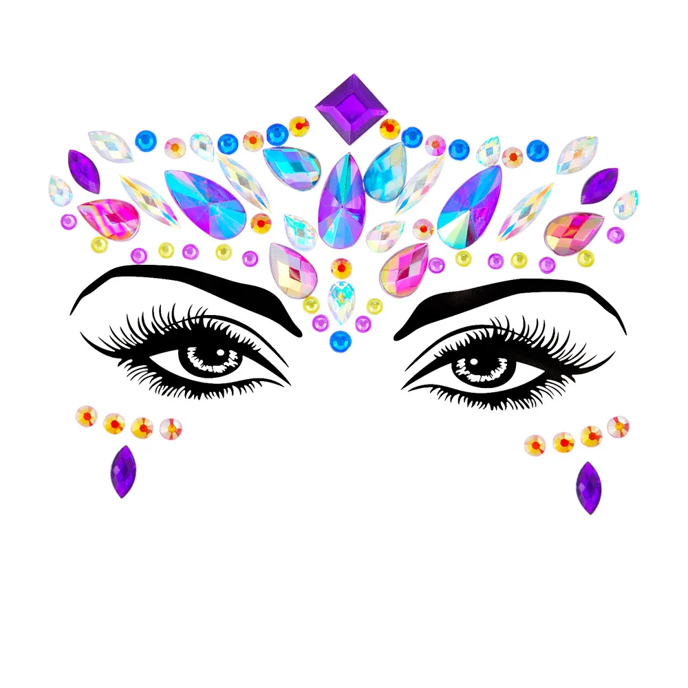 

Eyeshadow Face Diamonds Festival Body Decoration Jewels Stickers Self Adhesive Fake Tattoos Makeup Nail Rhinestone Wedding