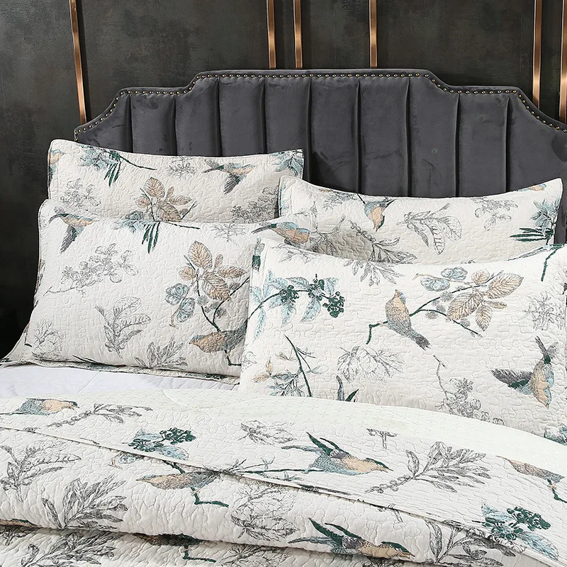 printed-cotton-quilt-set-3pcs-1pc-lightweight-quilted-blanket-sofa-cover-bedspread-coverlet-twin-size-king-size
