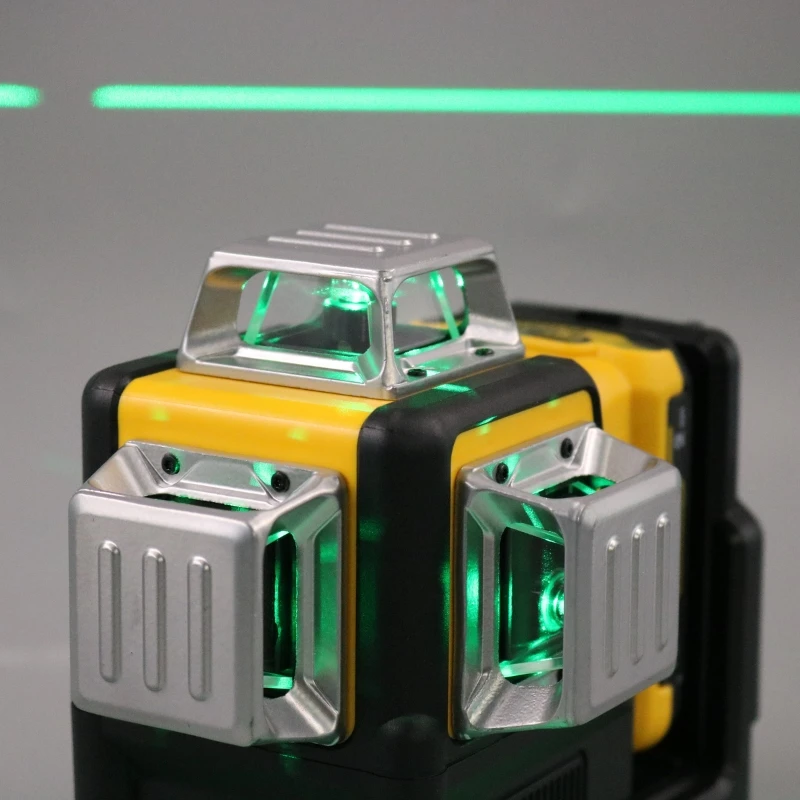 DEWALT-Nível Laser Verde com Bateria de Lítio, Fio Surround, 360 Graus, 12V, DW089LG, ao ar livre, em 3 lados