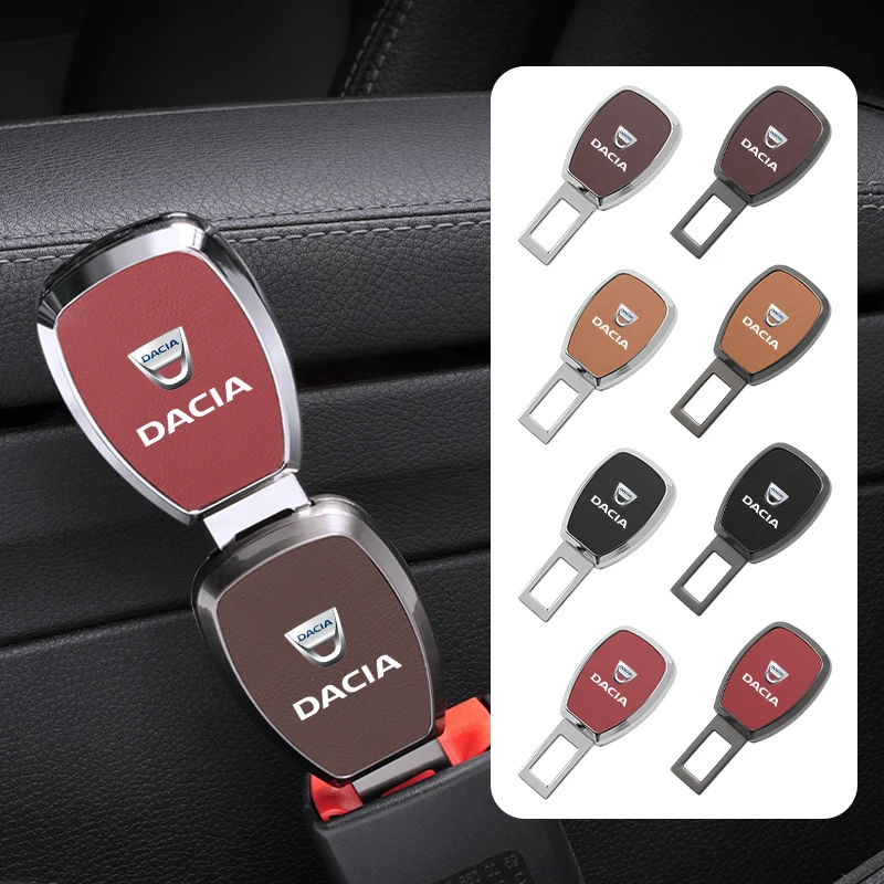 Car Stickers Seatbelt Extender Metal Safety Belt Lock Buckle Clip For Dacia Logan Mcv 2 Duster Sandero Lodgy Dokker Stepway