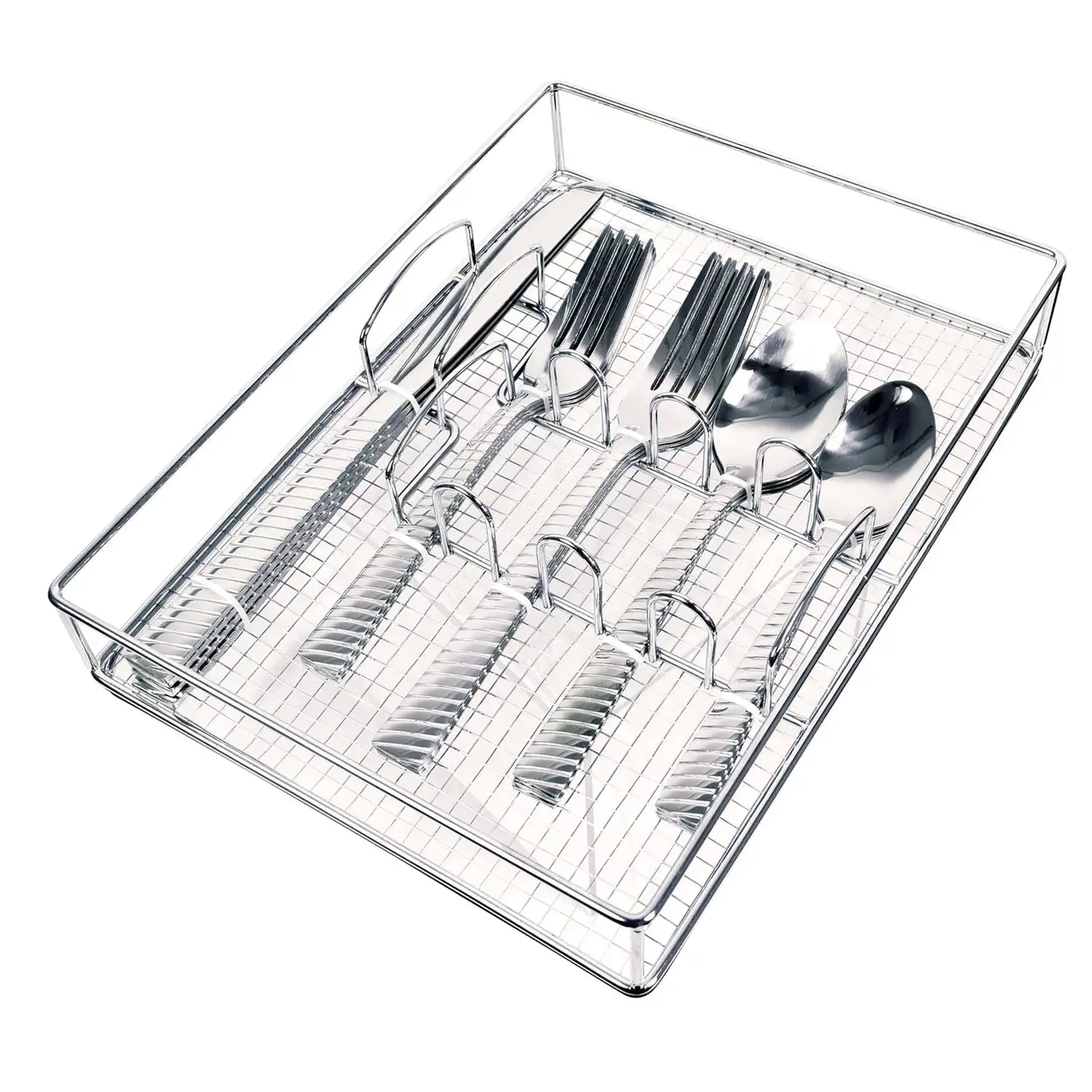 

EuroHome 21-Piece Heavyweight Stainless Steel Cutlery Set with Storage Tray, 2107