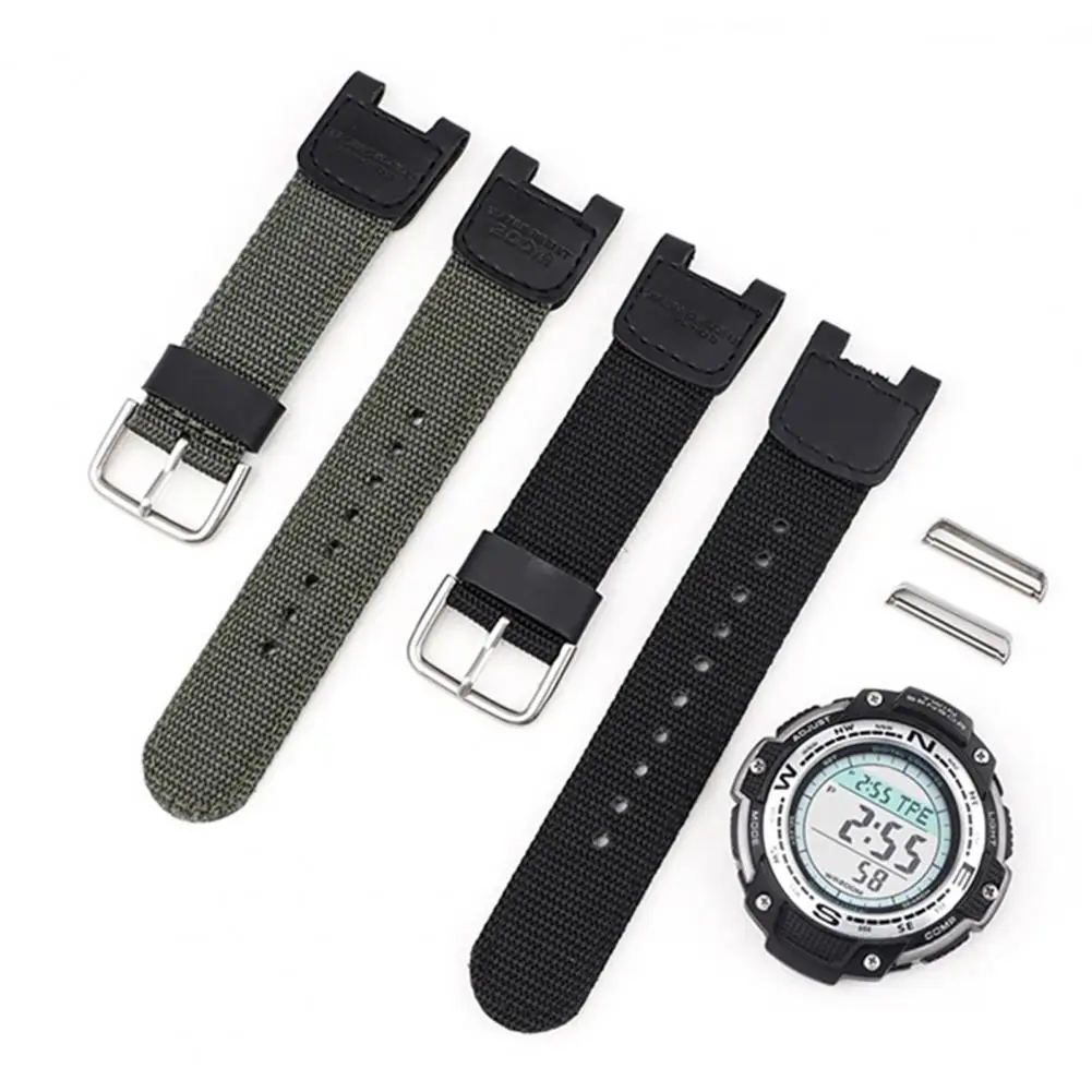 Wristwatch Band Breathable Sweat-proof Soft Nylon Sports Watch Belt Replacement Military Watchband Strap Belt For Casio SGW-100