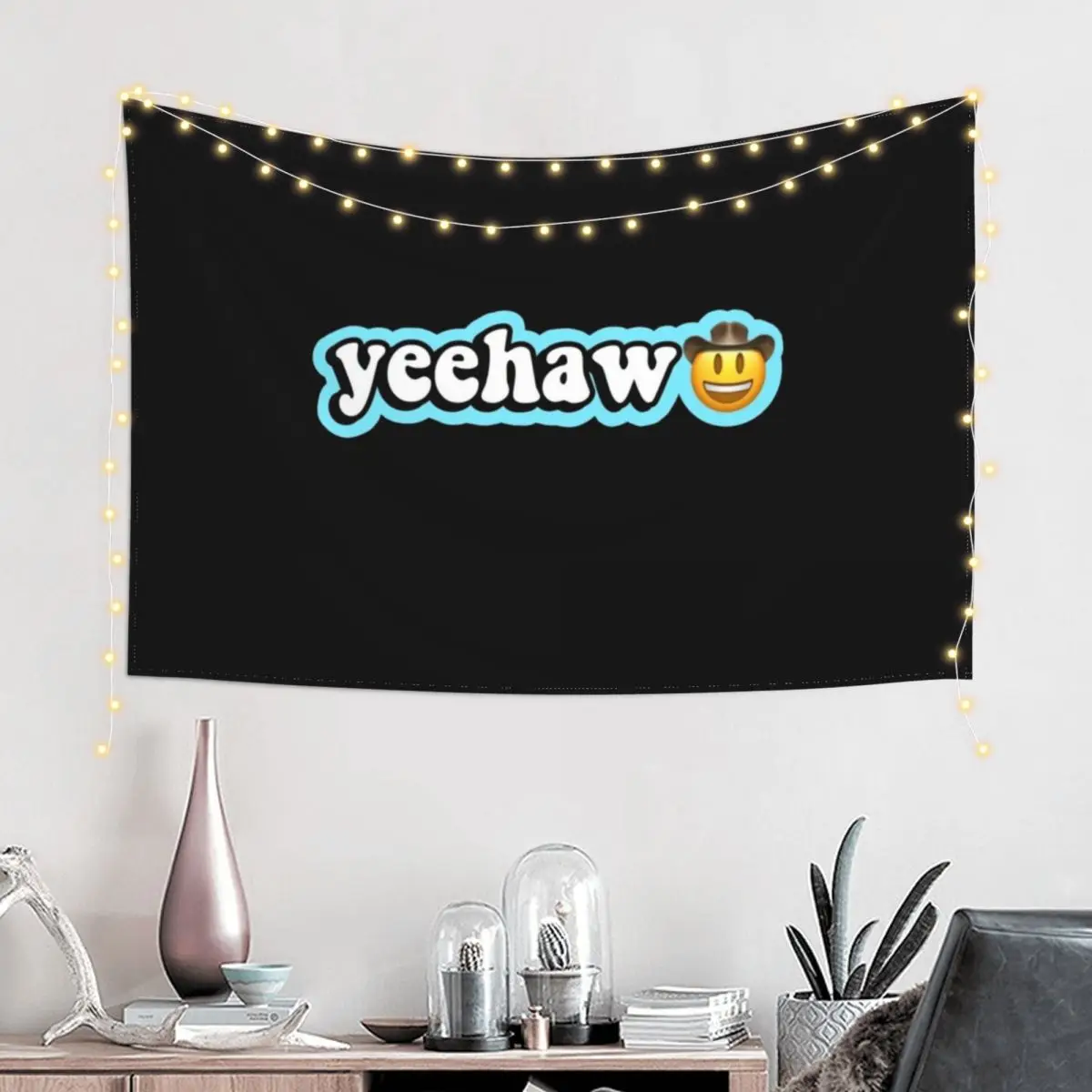 Yeehaw Tapestry Aesthetic Room Decoration Living Room Decoration Tapestry