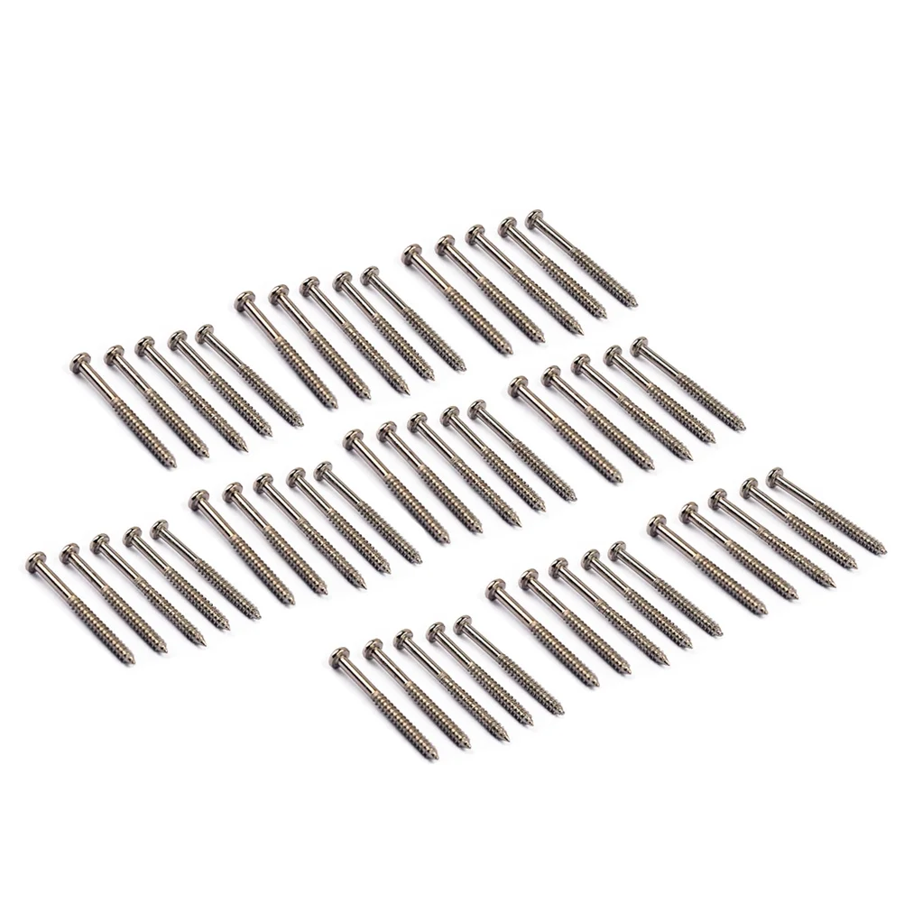 

50Pcs Bass Pickup Screws Hard Steel Plated Durable Replacement Mounting for Pb Jb Electric Bass Accessories