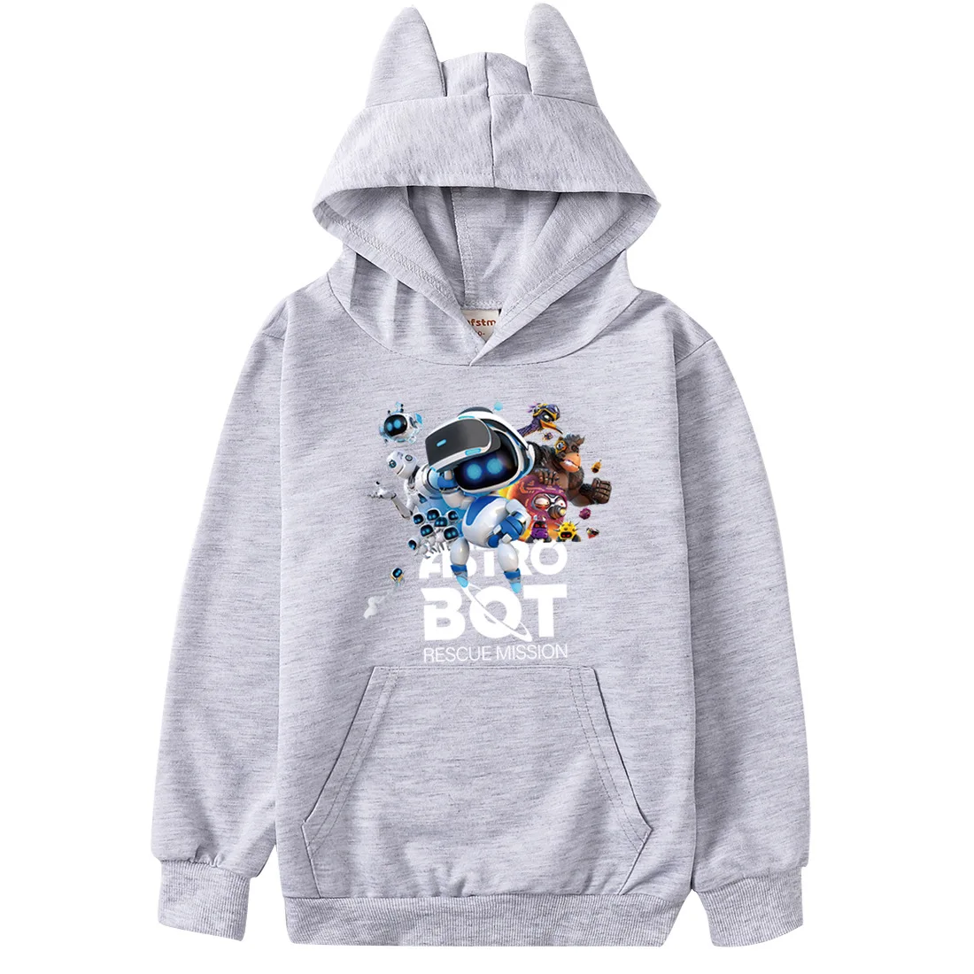 

Hot Game ASTRO BOT Clothes Kids Playroom Astros Hoodie Boys Cartoon Sweatshirts Baby Girls Long Sleeve Coats Children's Clothing