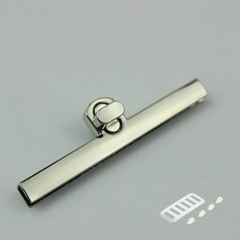 1PC Long Strip Twist Lock For Bags Metal Turn Lock For Handbag Fashion Closure Hardware Buckle Durable Hardware Bag Accessories