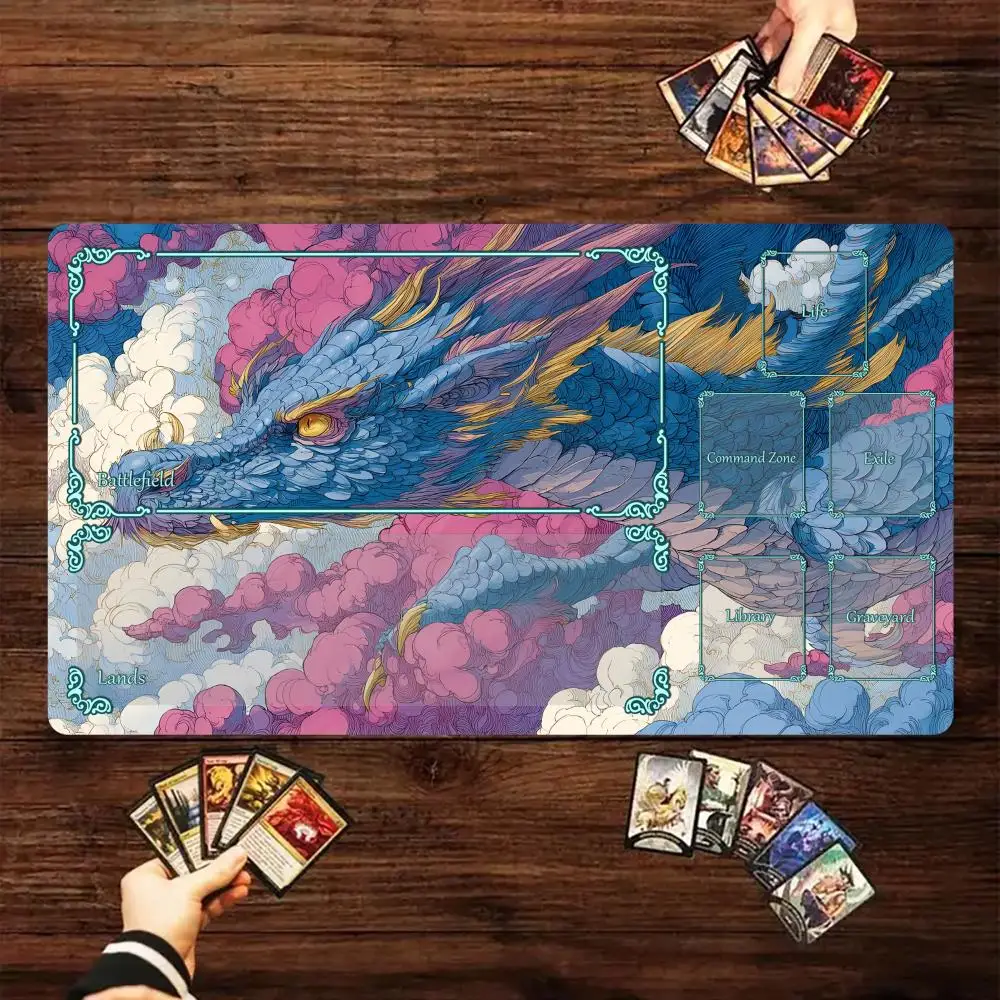 

Традиционный эстетический благоприятный дизайн дракона, игровой коврик MTG, волшебная карта, боевой коврик, игровые коврики, Tapete Magic mtg, коврик для карт