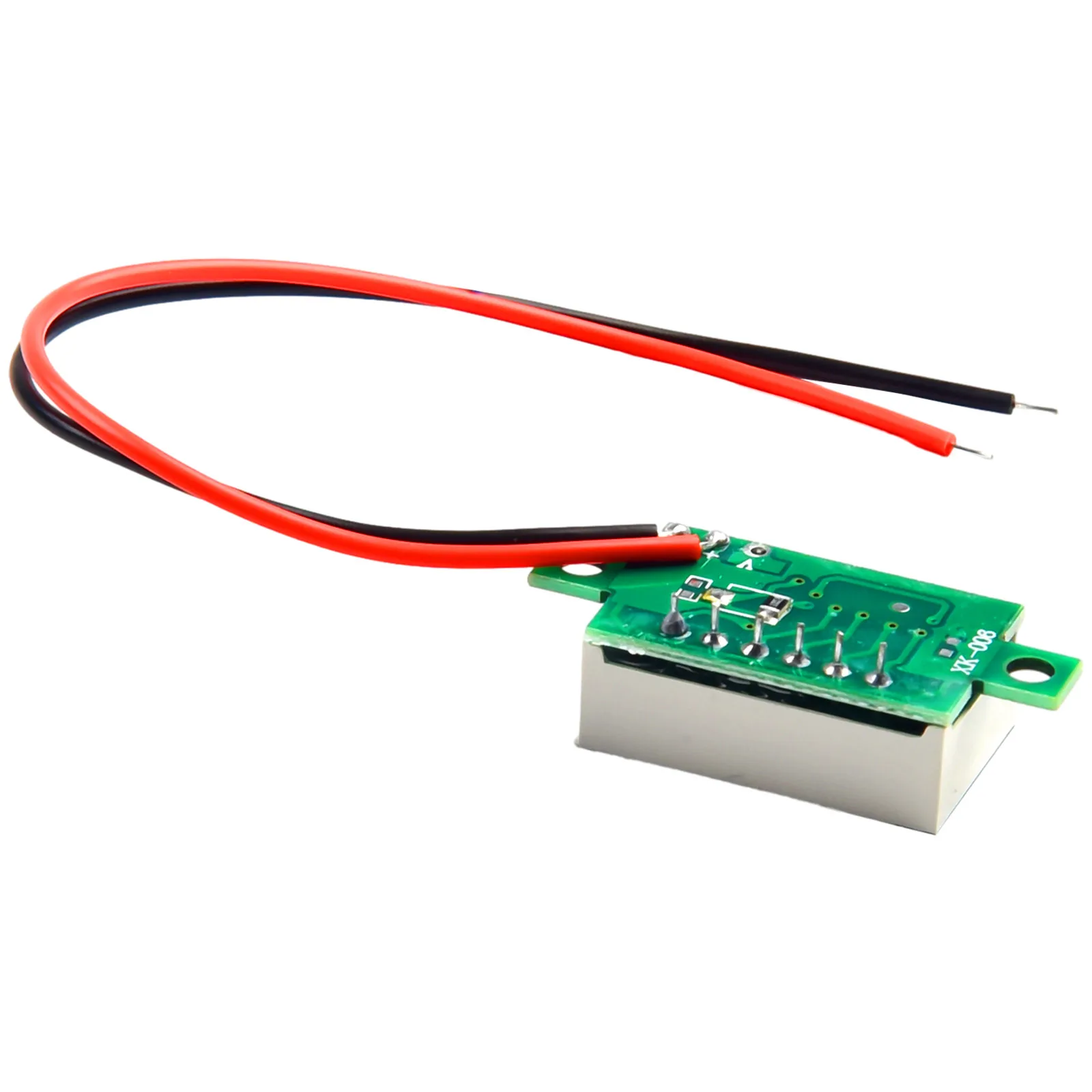 

1pc LED Voltage Table 0.36 Inch 2-Line DC Voltage Table Red Blue Green DC4.5-30V Voltmeter Three -bit LED Digital Tube Tool