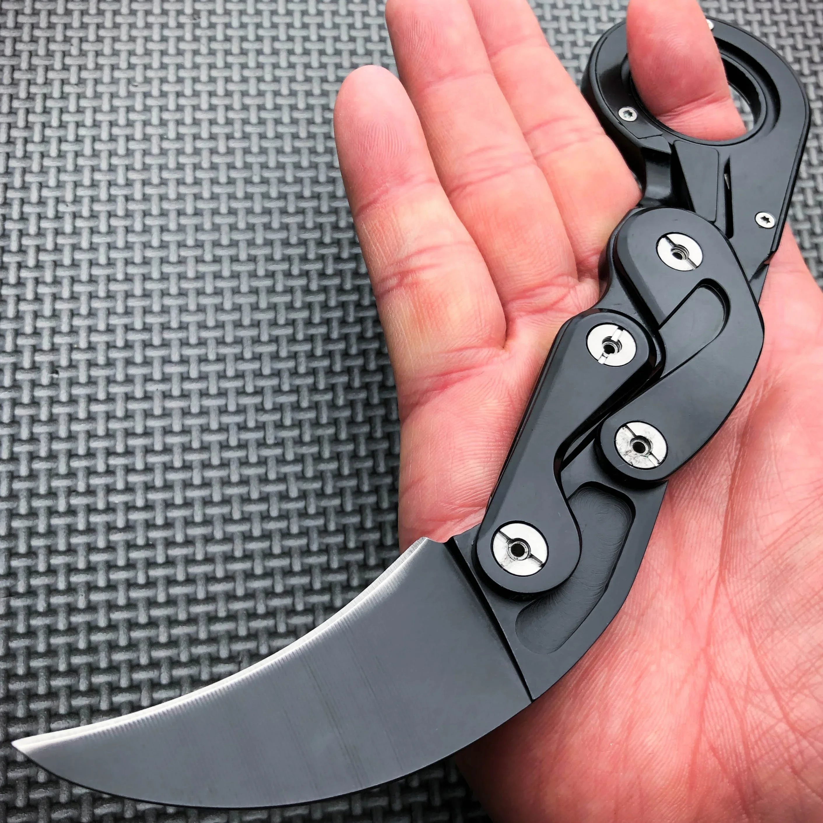 2026 Pocket Double-arm Knife All-steel Claw Folding Knives Camping Tool Outdoor Mechanical Multifunction Knives image 2