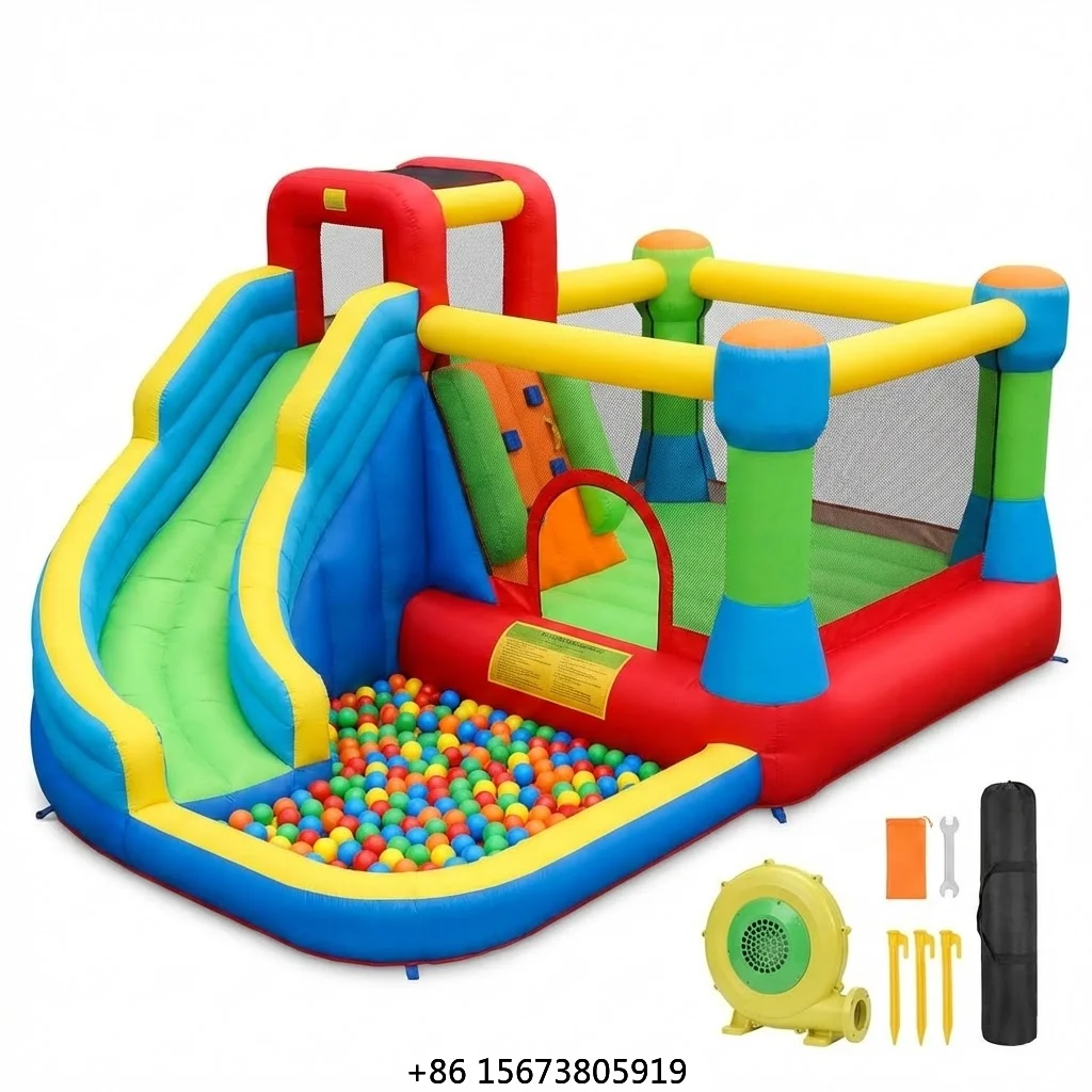 Giant Inflatable Castle Slide Bouncy Castle Bounce House Combo Commercial Grade Amusement Park Outdoor Event Kids Party Fun