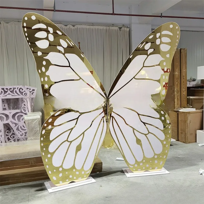 

Acrylic finish, colorful butterfly background wedding decoration