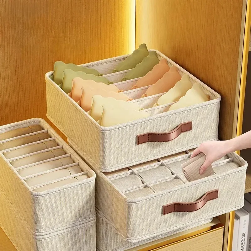 Underwear Storage Box Foldable Wardrobe Underwear Sock Organizer Waterproof Drawer Clothes Compartment Box Closet Organizer