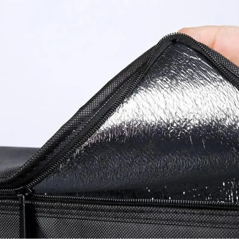 Homefish XL Große Isolierte Kühltasche Leichte Robuste Reißverschluss-Thermotasche für Lebensmittel und Pizza – Detail 5