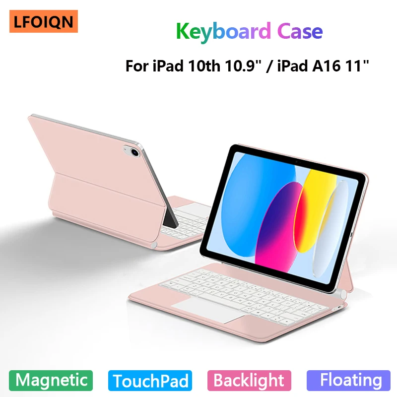 LFOIQN Magnetic Magic Keyboard For iPad A16 11th 2025 11