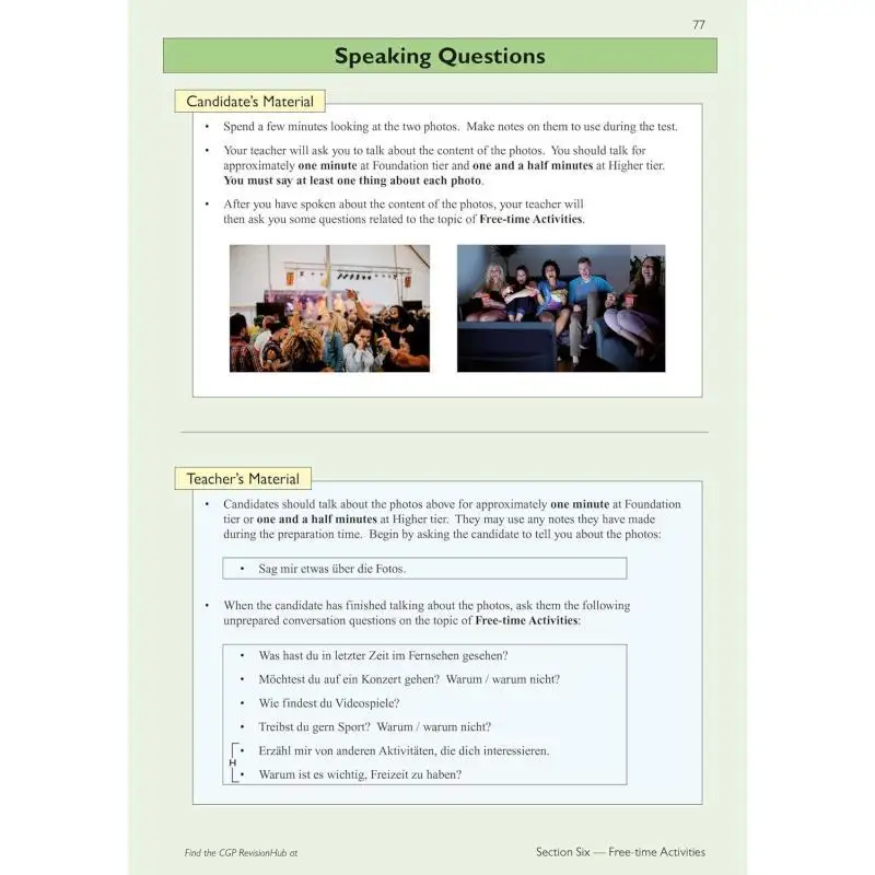 ممارسة مراجعة كاملة جديدة من GCSE German AQA مع محور مراجعة CGP للامتحانات من 2026 CGP 9781837741243