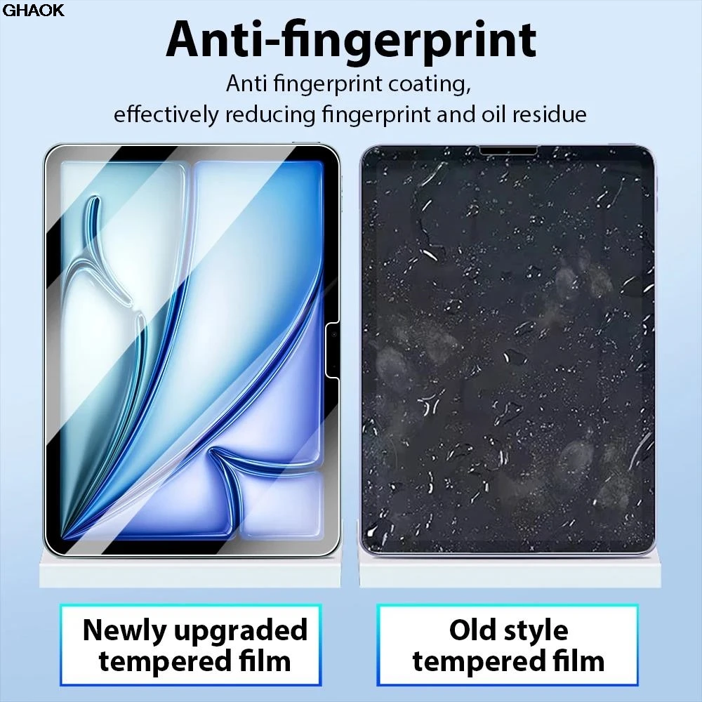 2 قطعة واقي للشاشة من الزجاج المقسى لجهاز iPad A16 Air 13 11 5 4 M3 2025 Pro 12.9 12 9 M4 M2 10th 9th 7th Gen 10.2 Mini 6 7 Film #2