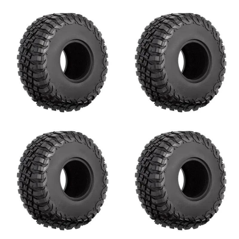 

4PCS 1.9inch RC Rubber Mud Wheel Tyre Crawler Truck Tires with Foams Insert for 1/10 RC Rock Crawling Off-Road Car 15UB