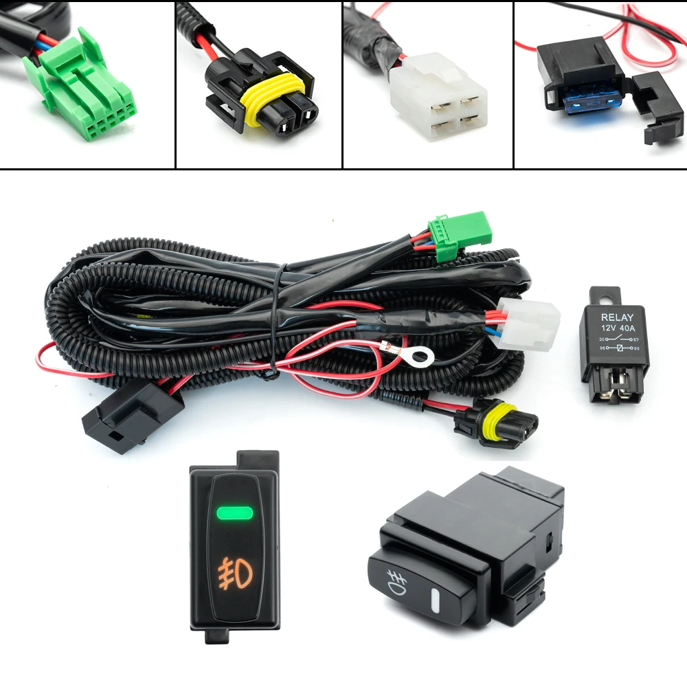 Fog Light On/Off Switch Wiring Harness Fuse Relay Kits For Opel/Vauxhall Movano Vivaro A Renault Trafic II For Nissan Primaster