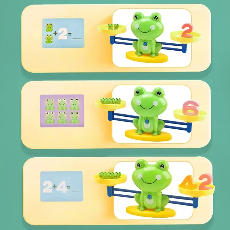 Children Early Learning Math Frog Scales Puzzle Toys Games Intellectual Development