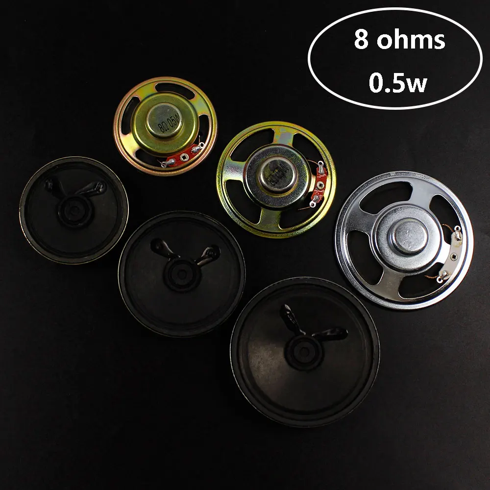 

1pc 8 ohms 8R 0.5W Ultra-thin Horn speaker 50mm 57mm 66mm Diameter Loudspeaker Loud Speaker