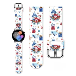 20mm Christmas 5 Printed Strap for Samsung Galaxy Watch 6/5 40mm 44mm Band Replaceable Bracelet 22mm for Amazfit 45mm Watchband