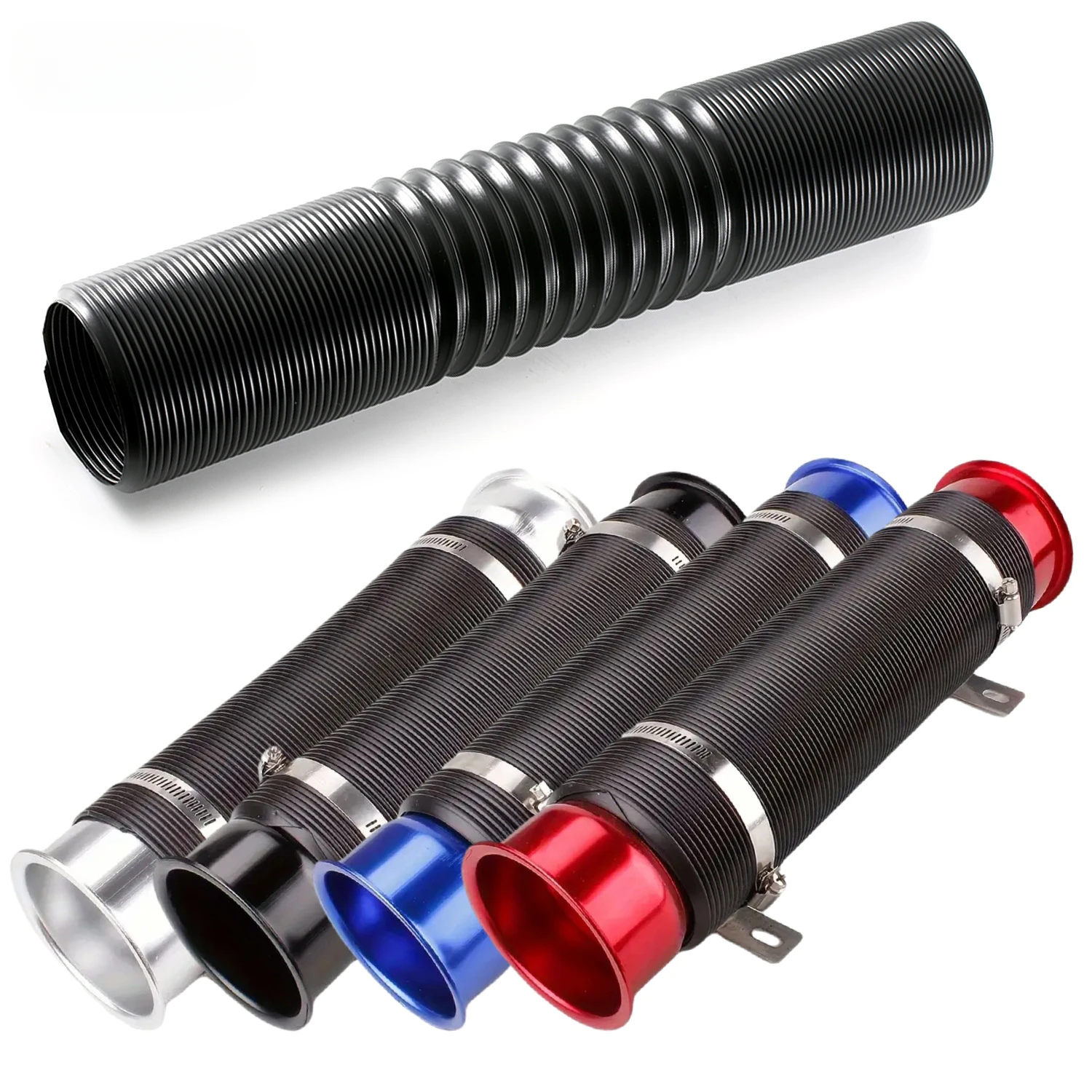 

Automobile cold air intake modified air duct 63mm 76mm general flexible telescopic tube ventilation duct