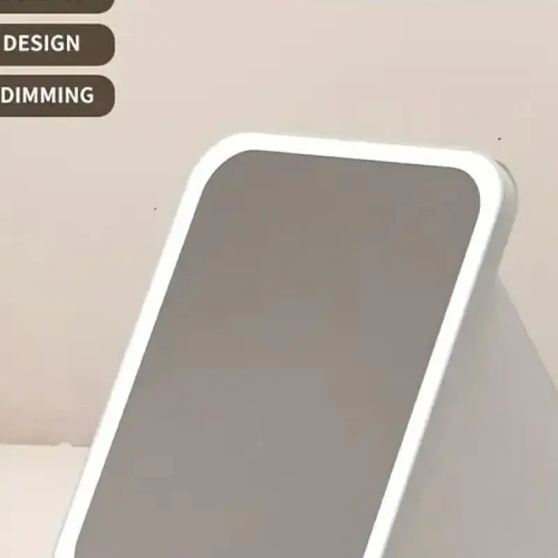 

Портативное светодиодное зеркало для макияжа с сенсорным управлением, 3 режима освещения, перезаряжаемое, складное косметическое зеркало для путешествий и дома