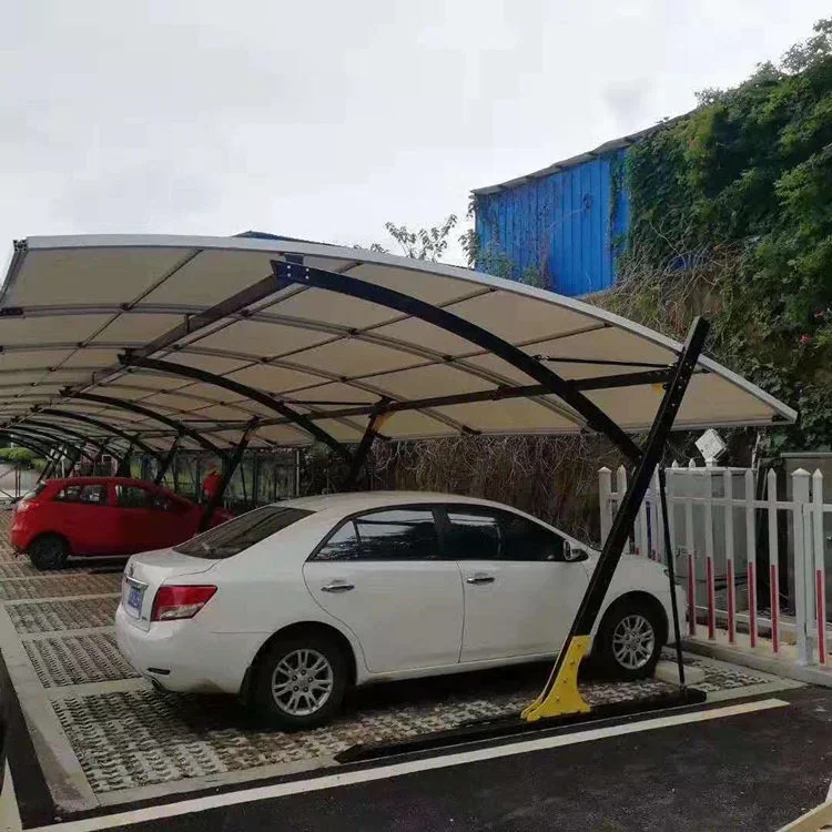2026 Garage Car Park Car Port Shade Canopy Metal Customized Steel PVC Frame Sail Color Parking Powder Material Origin TWIN Type