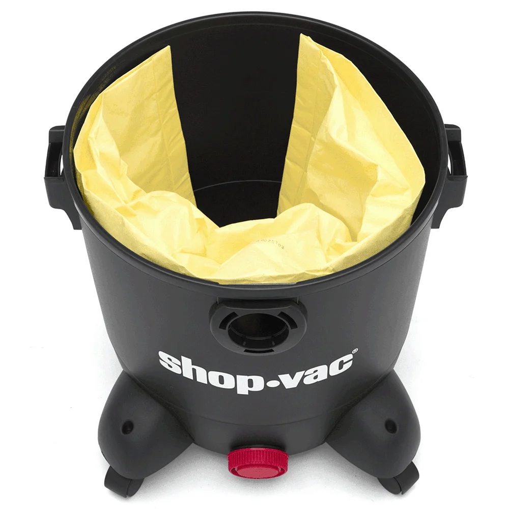 أكياس فلتر عالية الكفاءة للاستعمال مرة واحدة، عبوة من قطعتين من المواد الجافة والغبار الناعم وغير الخطرة المتوافقة مع Shop Vac 5-8 جالون