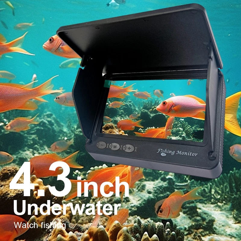 Portable Fish Depth Finder Water Handheld 1080P 4.3 Inch LCD Fish Finder Underwater 220° Fishing Camera With Night Vision