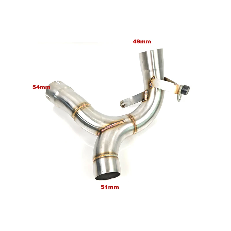 For Ducati Multistrada 1260 / S 2018-2020 MTS1260 MTS 1260 otorcycle Exhaust Slip on Mid Pipe Escape Moto Motocross Connect Tube