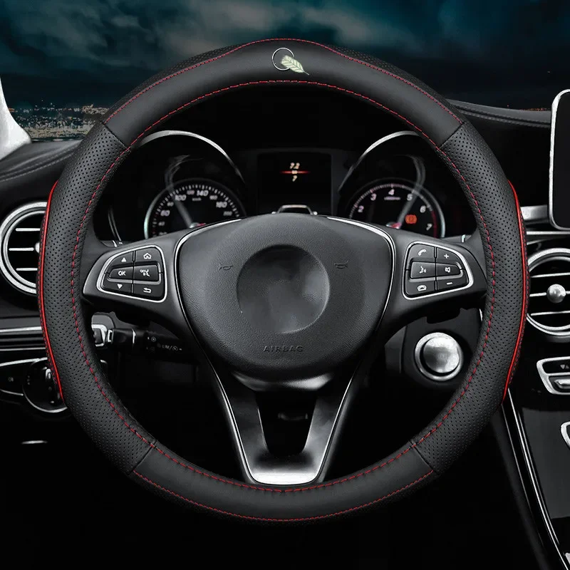 No Smell Thin Car Leather Steering Wheel Cover Is Suitable for Mercedes-Benz W204 W213 W212 W211 W246 W245 W205 AMG Accessories