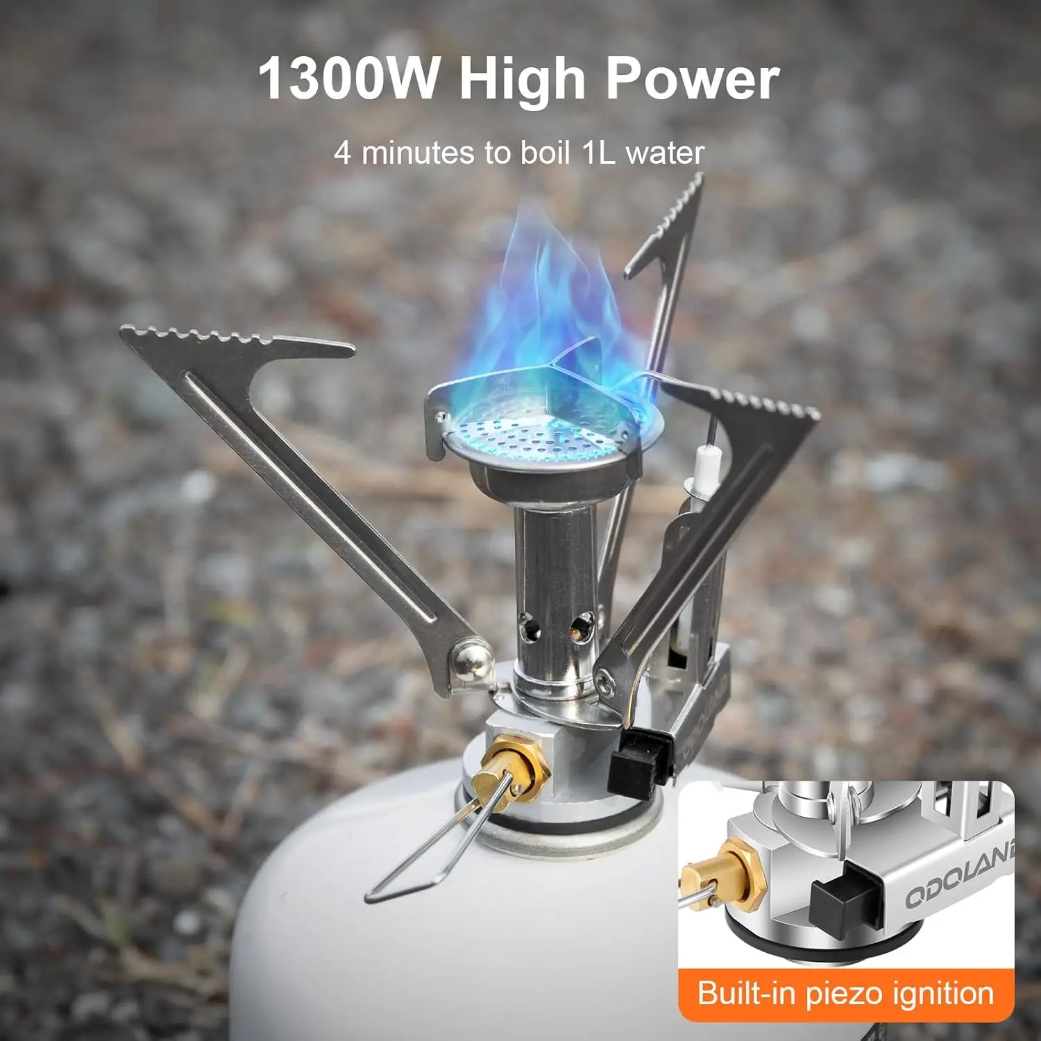 أوعية التخييم مع مبادل حراري، مجموعة أواني الطبخ المحمولة لحقائب الظهر والمشي لمسافات طويلة والنزهة - تتضمن القدح والأواني والمثبت