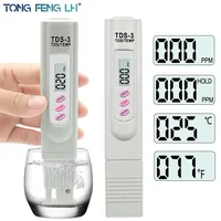 TDS TEMP Water Quality Monitoring Pen with LCD Display and High Precision Acidity Meter