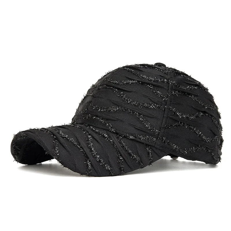 New Bubble Gauze Baseball Cap for Women: Summer Fashion Casual Cap with Pleated Design—Versatile Sun Protection Hat