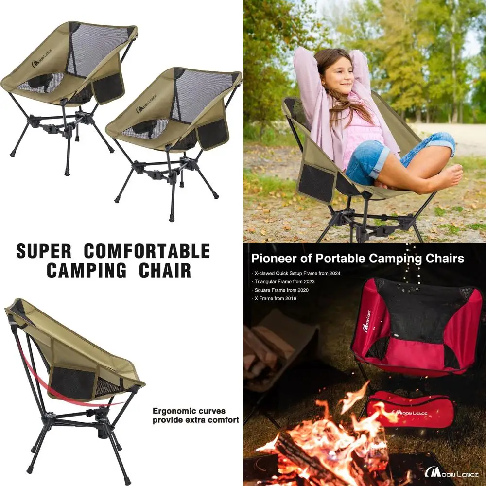 

Портативное кресло для кемпинга и походов - Сверхлегкое складное кресло 4-го поколения - Компактные, легкие складные стулья для походов.