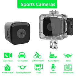 SQ28 Mini kamera zewnętrzna HD 1080p kamera sportowa kamera do nurkowania wodoodporny rejestrator jazdy montowany w pojeździe obsługujący 256G