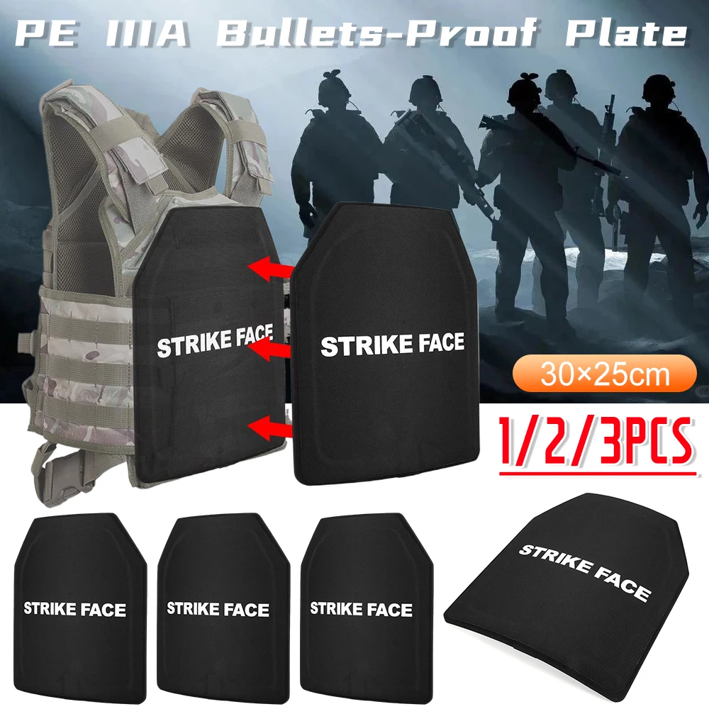 

NIJ Class III Pure PE Bulletproof Plate 30x25cm Class 3 Bulletproof Plate Tactical Insertion Plate Backpack Deck Body Armor
