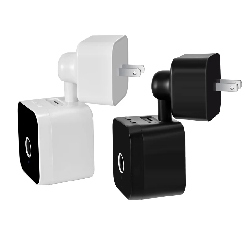 

Беспроводная Wi-Fi камера видеонаблюдения A18 с ИК ночным видением, подключаемая к розетке, Plug and Play, умная камера-часы Tuya для дома