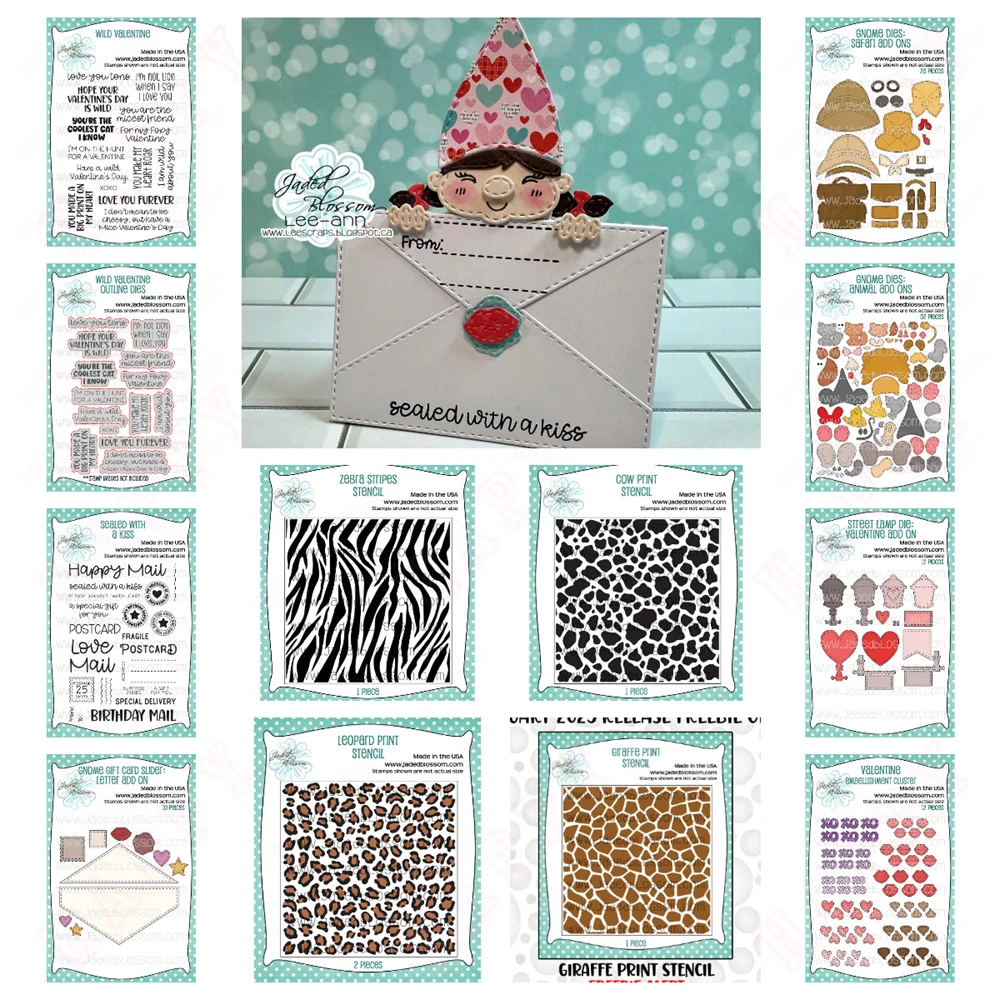 

Lovers Lane Metal Cutting Dies Stamps Kiss Stencil for Scrapbook Decoration Embossing Gnome Faces Template DIY Card New 2025