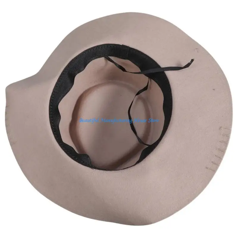 

E56A Elegant Homburg Hat for Men Women Unisex Wear Vintage Top Hat Costume