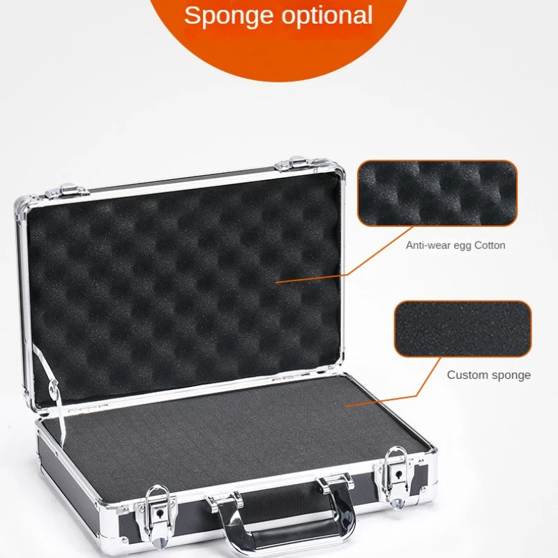 Portable Toolbox Aluminum Suitcase With Lock Electric Tool Box With Sponge Hard Case Flight Case Household Equipment Storage