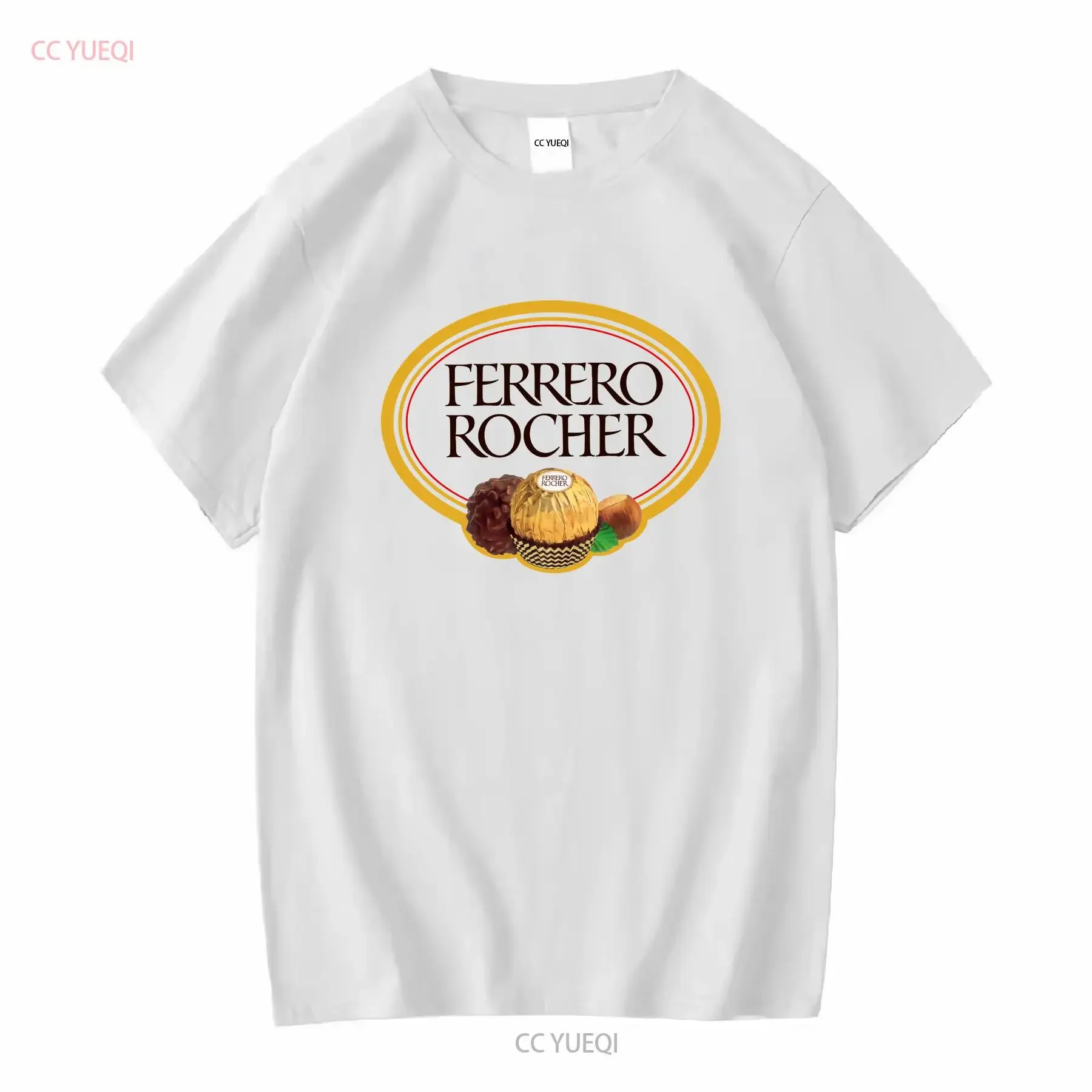 Ferrero Rocher chocolates T Shirt long or short sleeves vintage Washed Top For Everyday Wear Soft fashion Versatile Breathable