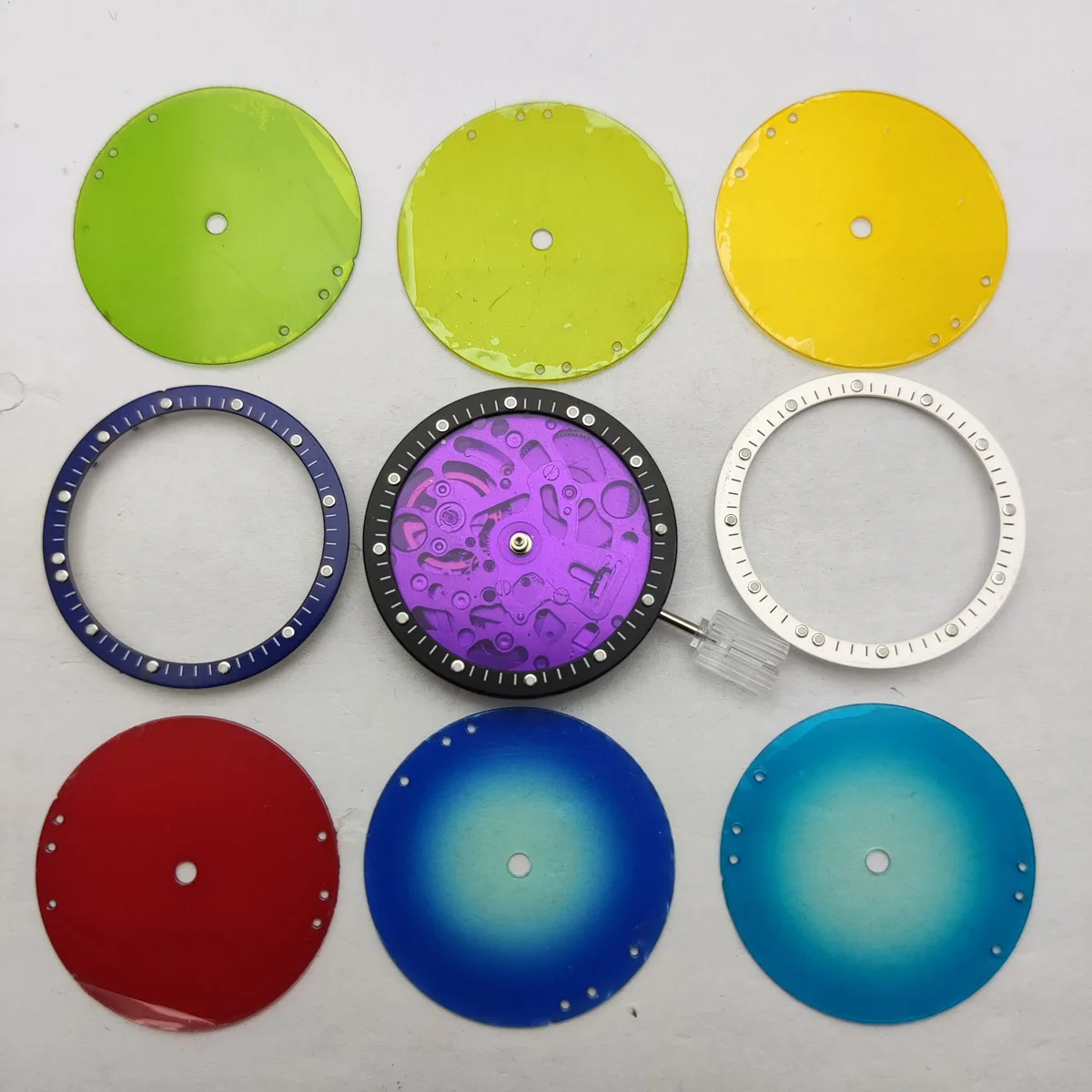 28.5mm nh35 dial NH35 case transparent dial custom logo nh35 watch case NH36 case nh35 movement sports watch accessories parts