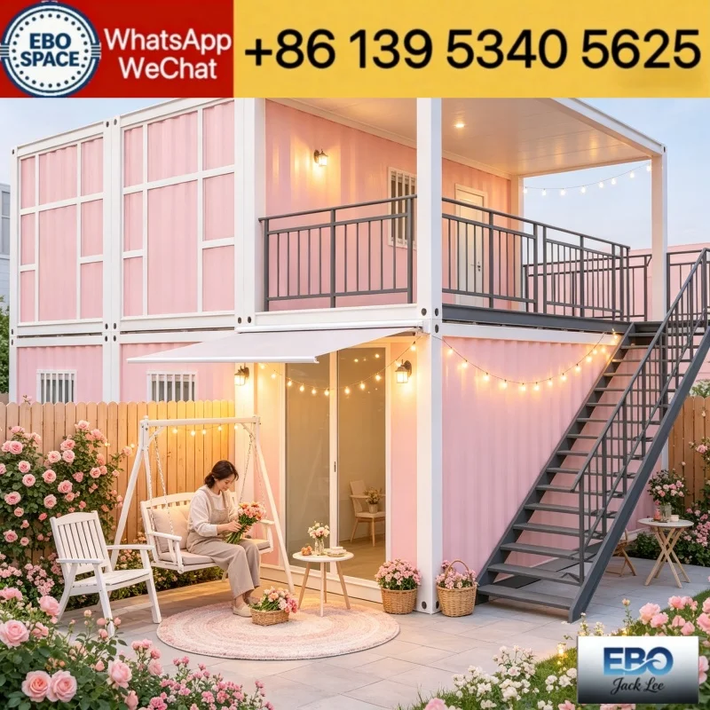 20ft mobile container tiny house, 2-3 bedrooms, fast-build waterproof Modified Container