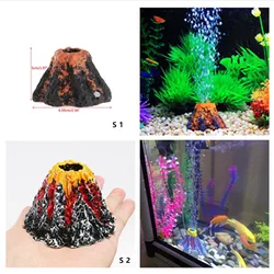 Small Aquarium Volcano Decoration Underwater Fish Tank Oxygen Air Pump Air Stone Bubbles Ornaments Aquarium Accessories
