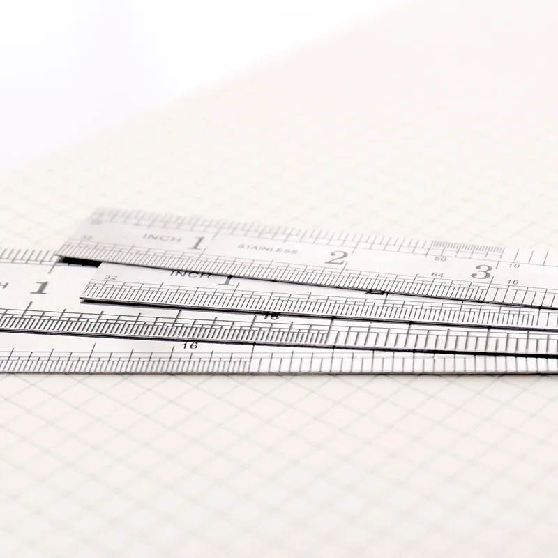 15cm/20cm/30cm Metall lineal Edelstahl gerades Lineal Mess lineal Präzision doppelseitiges Maß Lineal Werkzeuge Zubehör