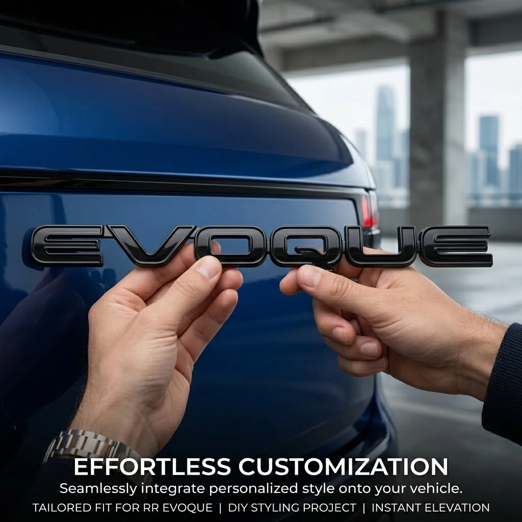 EVOQUE 3D Metal Emblem Badge for Range Rover Evoque Rear Trunk