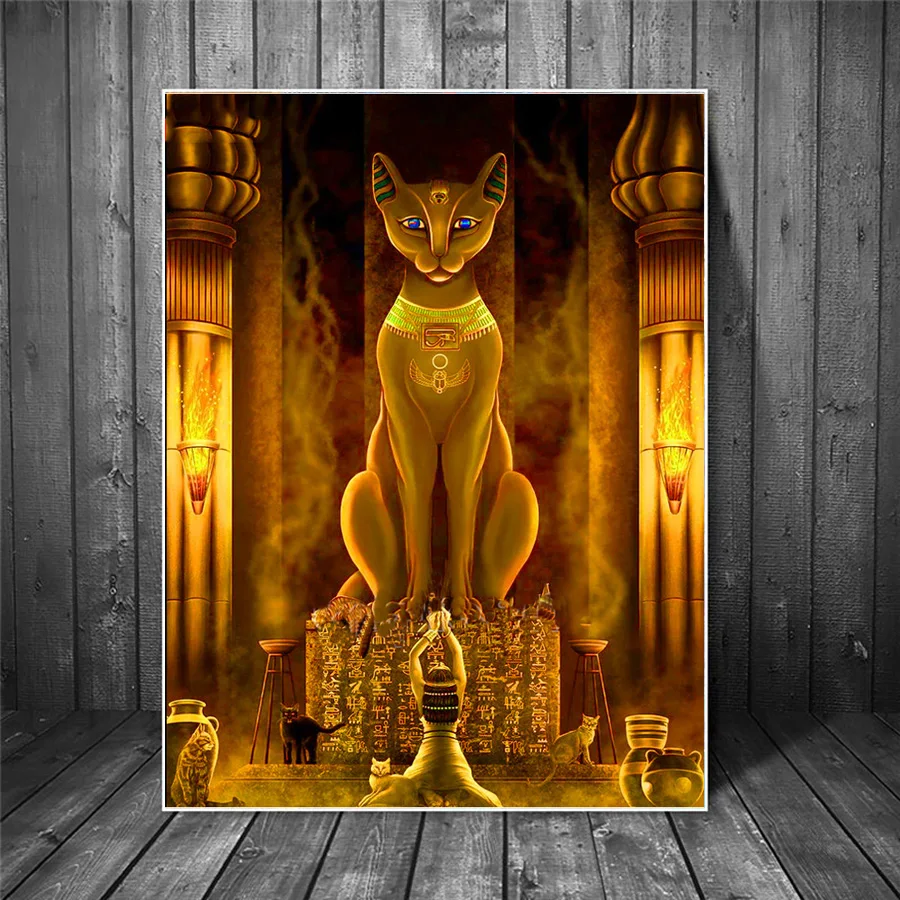 Egyptian pharaoh icon 5d diy Diamond painting cat god cross stitch kits diamond mosaic picture embroidery full drill home decor