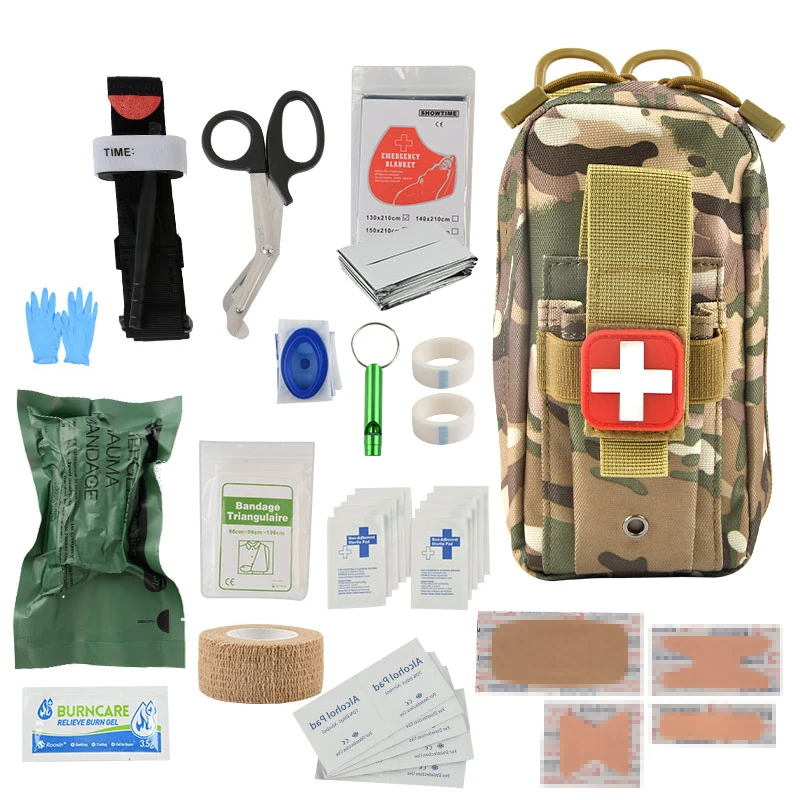 مجموعة أدوات الإنقاذ التكتيكية للإسعافات الأولية Airsoft المحمولة حقيبة أدوات الطوارئ حزمة الحقيبة للتخييم تسلق الجبال مغامرة البقاء على قيد الحياة #5